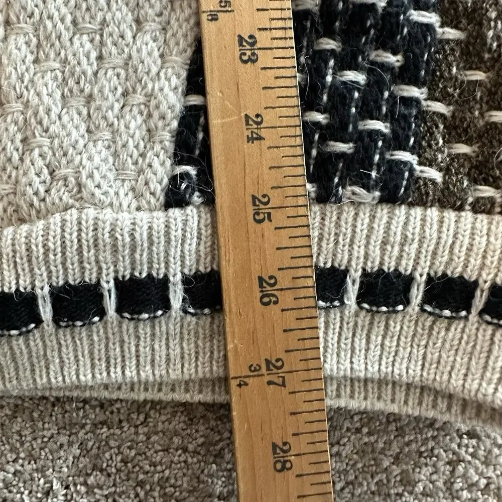 Protege Collection Geometric Chunky Sweater Mens L Alpaca Wool Blend USA Made